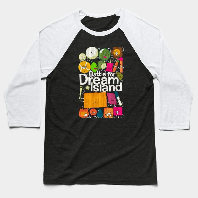 Battle for Dream Island Character Baseball T-Shirt by NumbLinkin